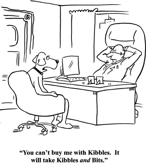 cartoon: it will take Kibbles /and/ Bits